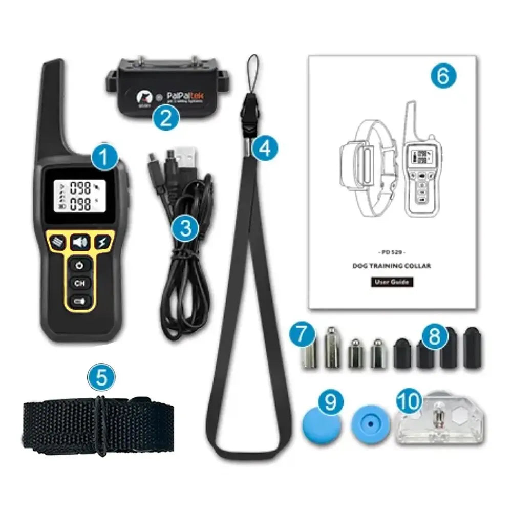 1000m Rechargeable Waterproof Dog Training Collar with Remote Control, view 7