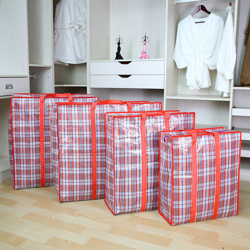 Oversized Checked Storage Tote | High & Bury