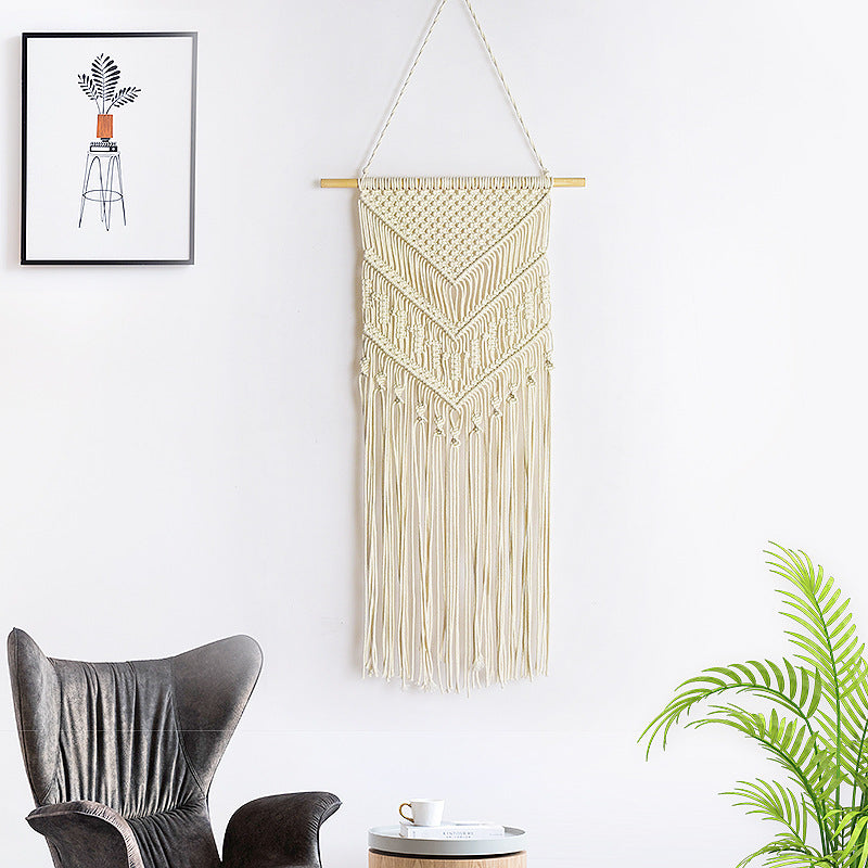 Macrame Wall Decoration 12 × 32 Inch | High & Bury