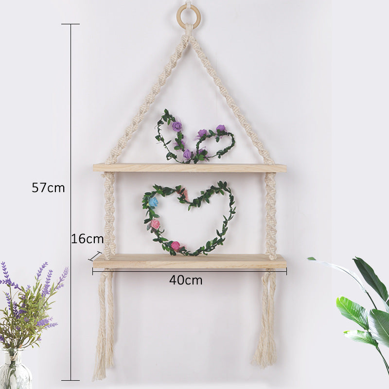 Macrame Hanging Shelf Shelving | High & Bury