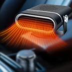 12V Car Fan Heater and Defroster with USB Power and Rotating Base, view 2
