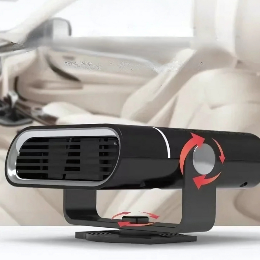 12V Car Fan Heater and Defroster with USB Power and Rotating Base, view 4
