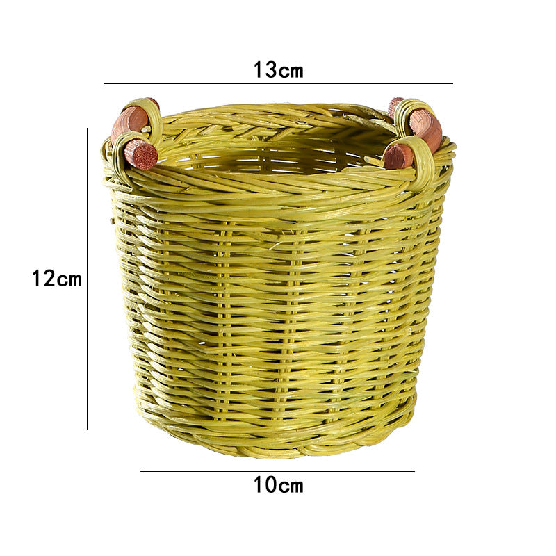 Decorative Storage Green Soft Textile Handwoven | High & Bury