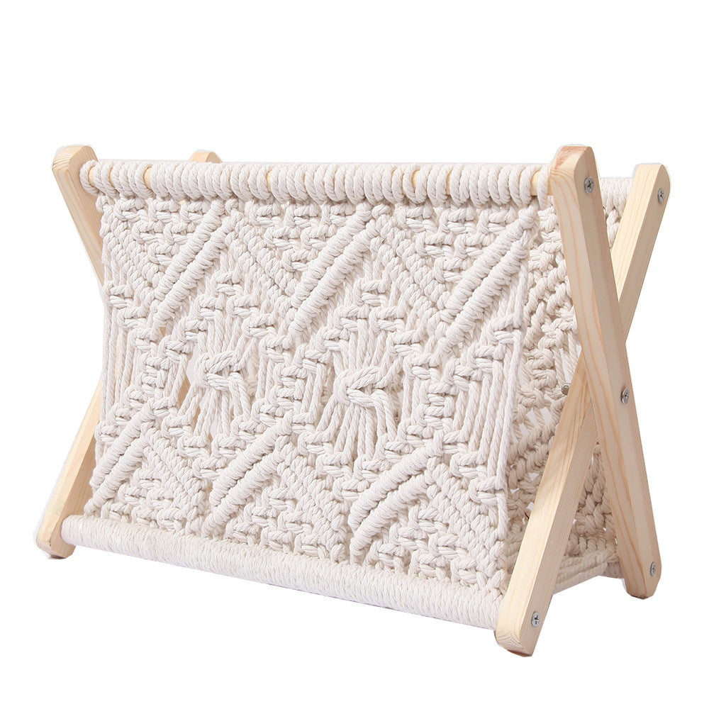 Macrame Storage Basket Model X6Nj | High & Bury