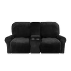 2-Seater Recliner Sofa Cover, Velvet Plush, Fits Loveseats up to 77 Inches, view 12