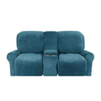 2-Seater Recliner Sofa Cover, Velvet Plush, Fits Loveseats up to 77 Inches