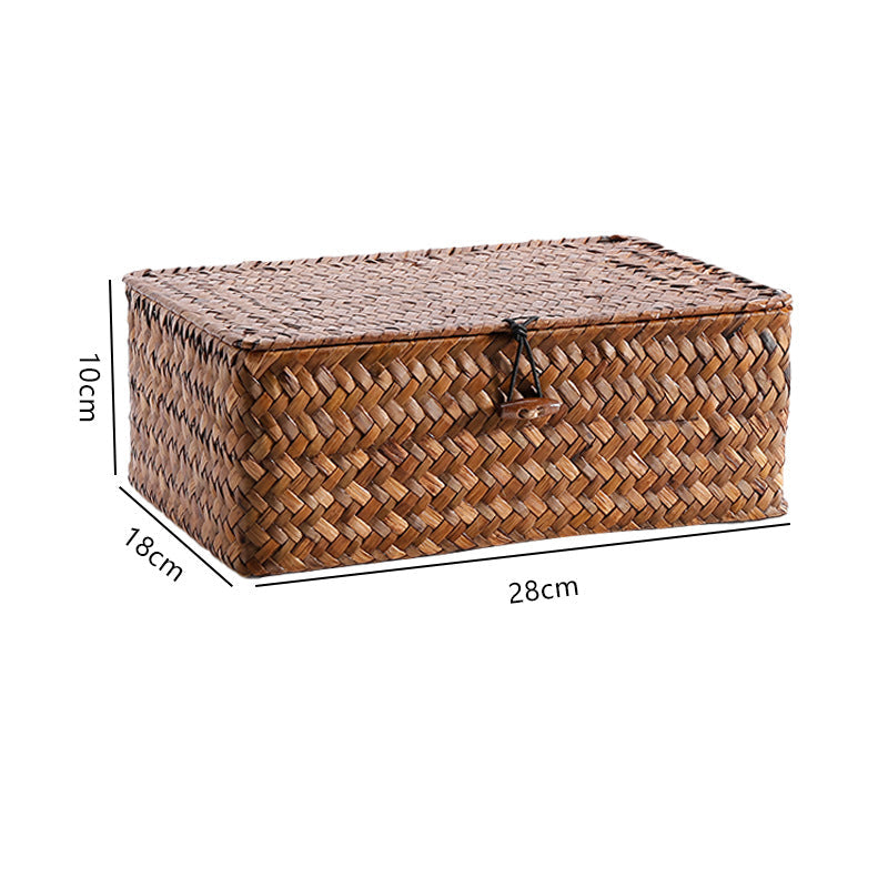 Handcrafted Rectangular Woven Storage Container | High & Bury