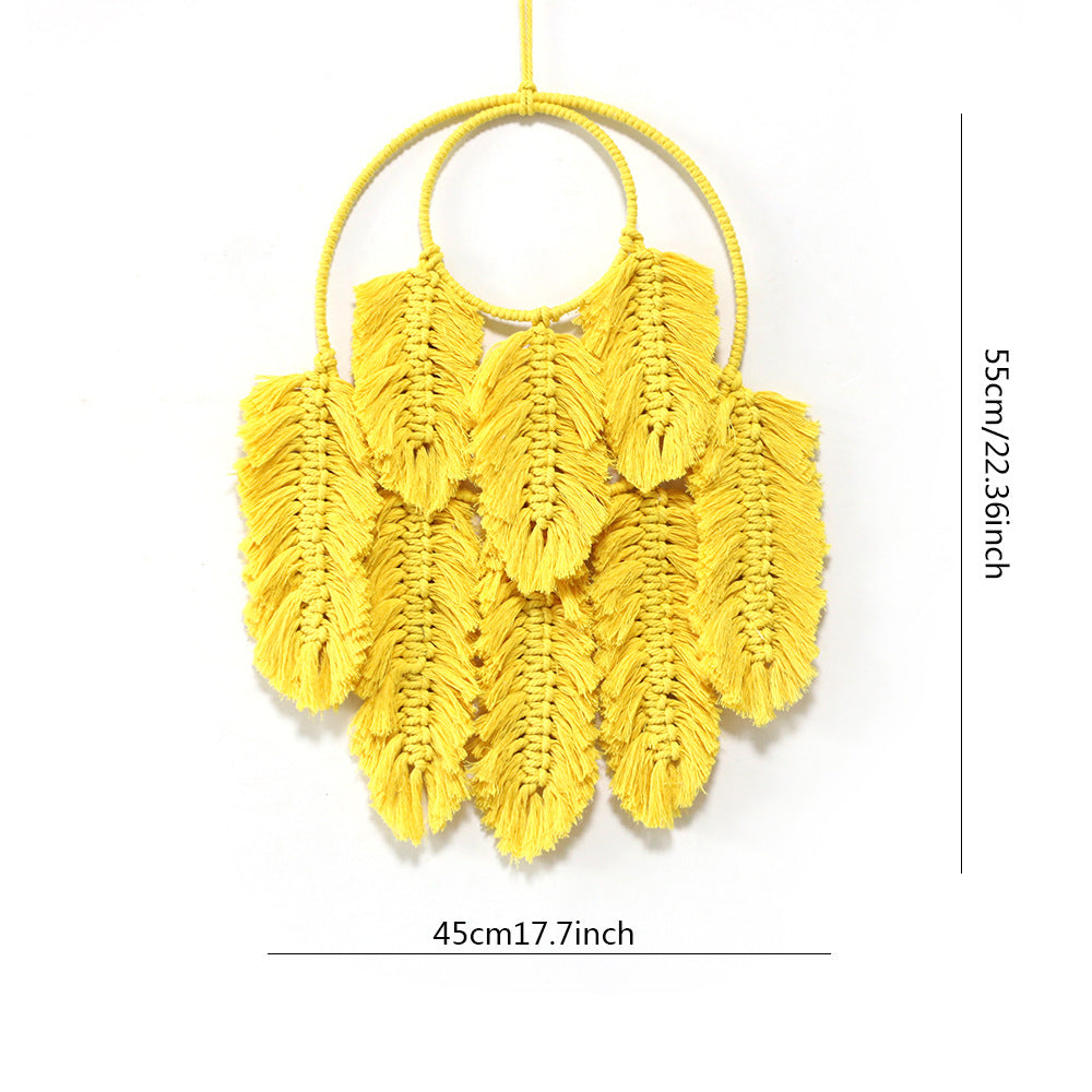 Macrame Wall Hanging Yellow Green | High & Bury