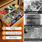 3-Tier Drawer Organiser with 12 Adjustable Dividers, ABS Plastic, view 4