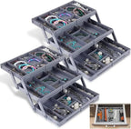 3-Tier Drawer Organiser with 12 Adjustable Dividers, ABS Plastic, view 7
