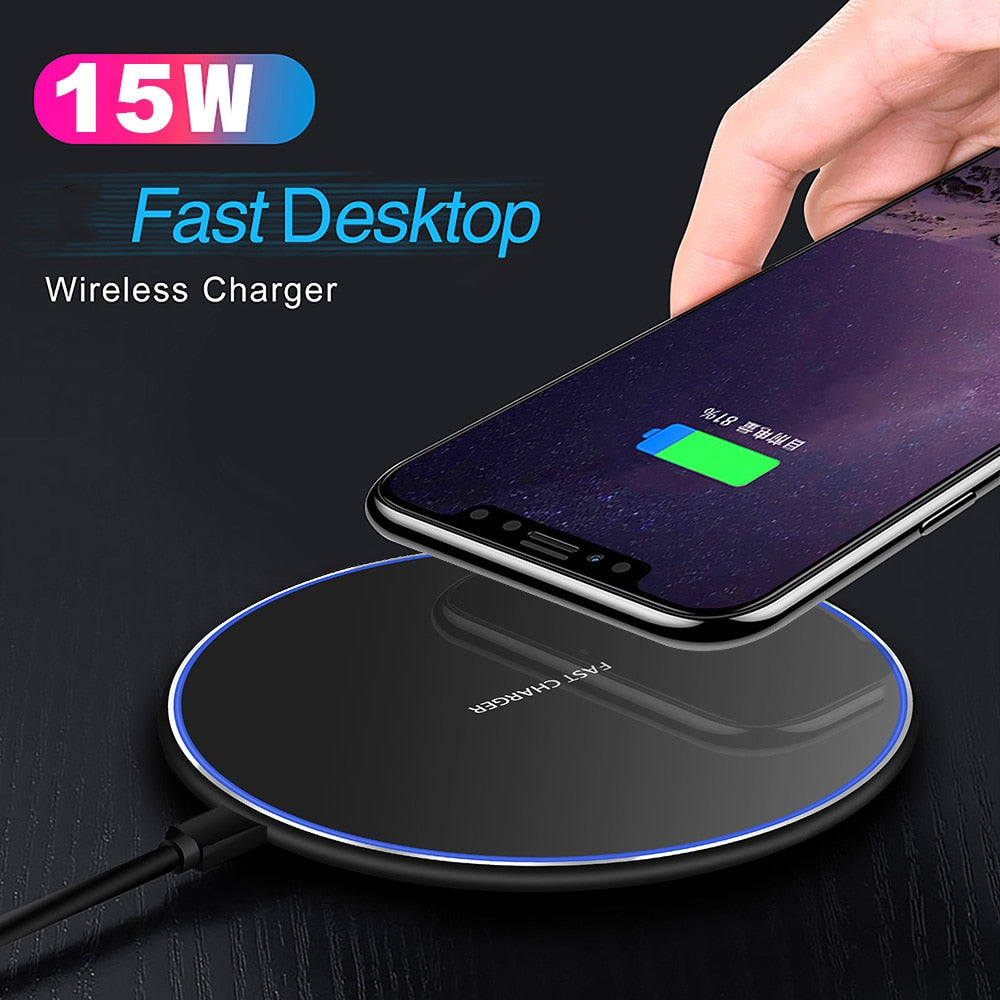 30W Wireless Charging Pad with USB-C Cable for Qi Devices, view 10
