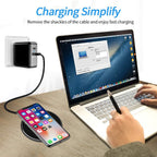30W Wireless Charging Pad with USB-C Cable for Qi Devices, view 6