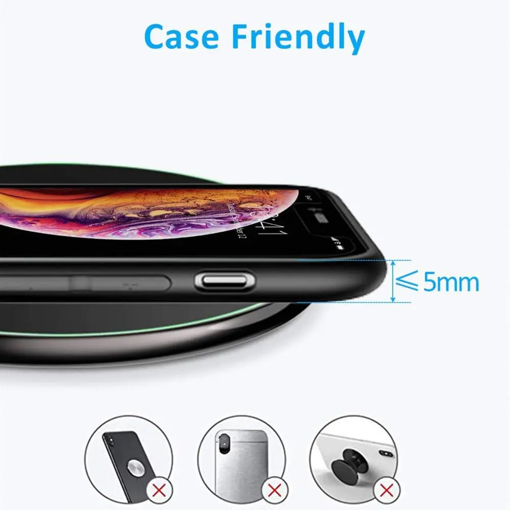 30W Wireless Charging Pad with USB-C Cable for Qi Devices, view 7