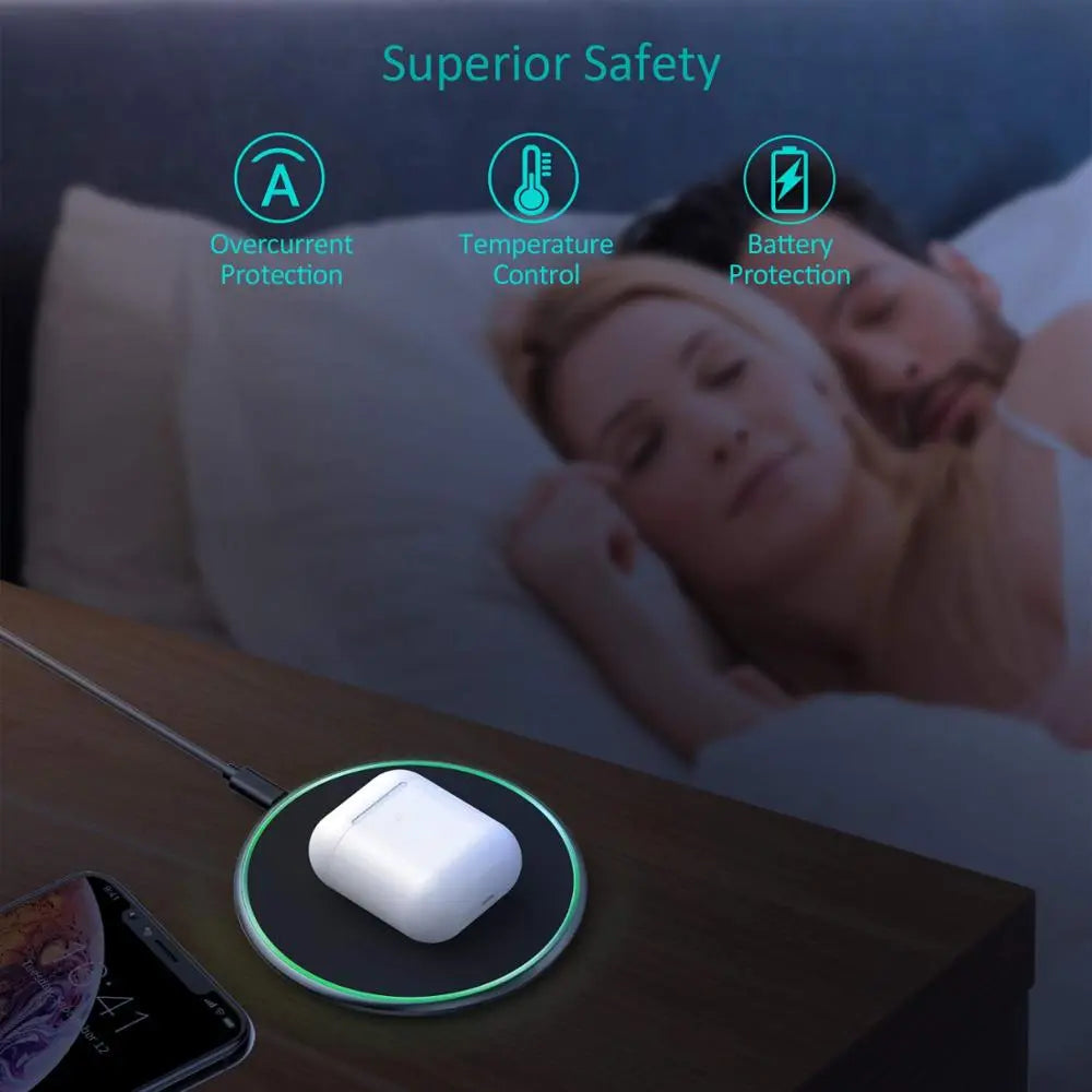 30W Wireless Charging Pad with USB-C Cable for Qi Devices, view 9