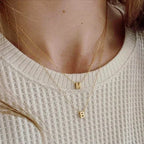 316L Stainless Steel Initial Necklace, 45cm + 5cm Extender, view 3
