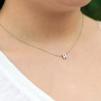 316L Stainless Steel Initial Necklace, 45cm + 5cm Extender, view 4