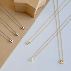 316L Stainless Steel Initial Necklace, 45cm + 5cm Extender, view 6