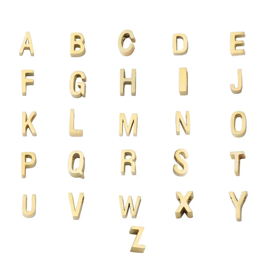 316L Stainless Steel Initial Necklace, 45cm + 5cm Extender, view 8