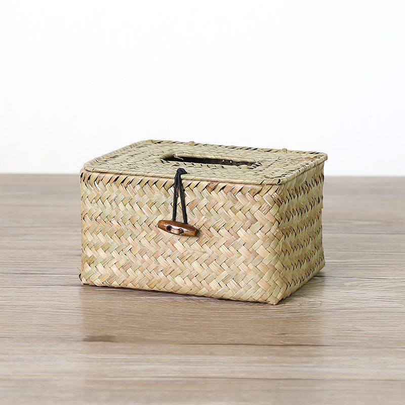Handcrafted Natural Fiber Storage Box | High & Bury