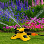 360° Rotating Lawn Sprinkler with Multi-Angle Nozzles, Yellow ABS, view 7