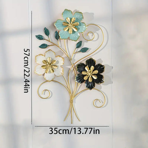 3D Floral Metal Wall Art | High & Bury