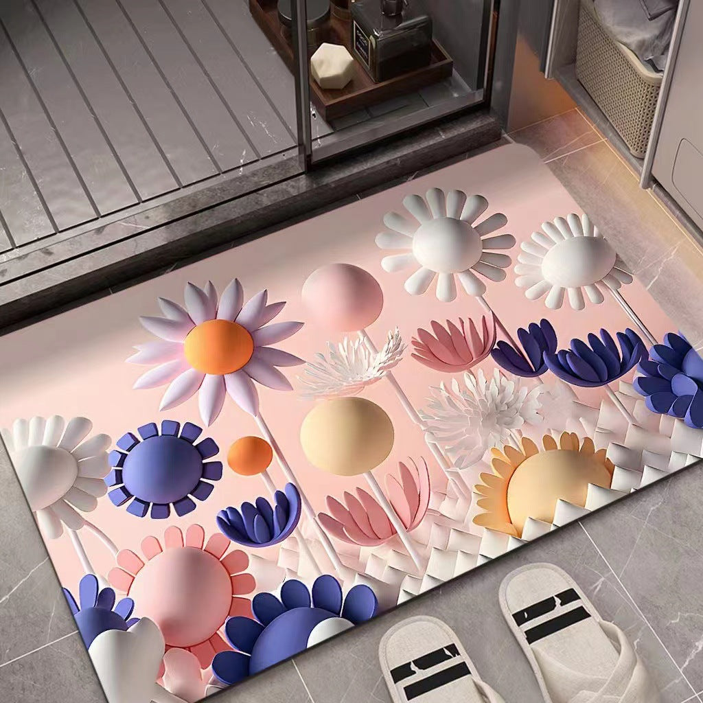 3D Textured Floral Mat | High & Bury