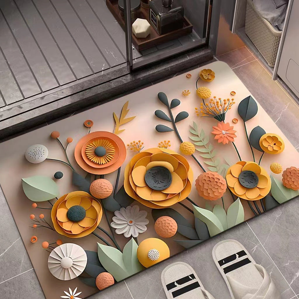 3D Textured Floral Mat | High & Bury