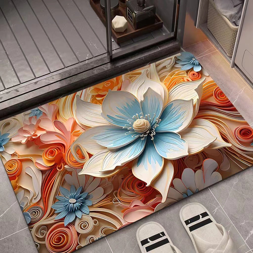 3D Textured Floral Mat | High & Bury