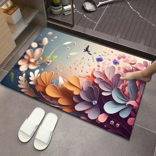 3D Textured Floral Mat | High & Bury