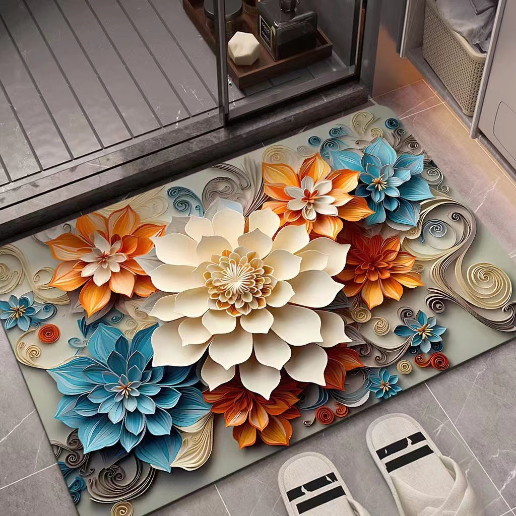 3D Textured Floral Mat | High & Bury