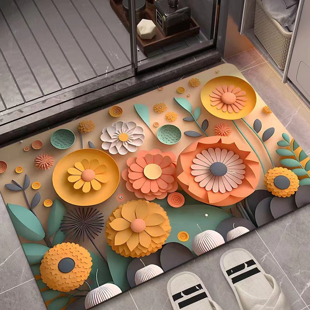 3D Textured Floral Mat | High & Bury