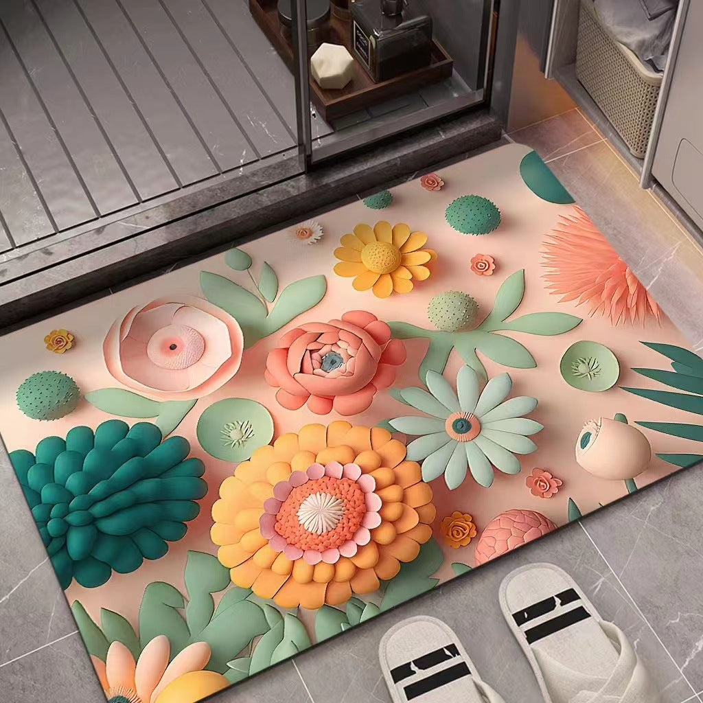 3D Textured Floral Mat | High & Bury