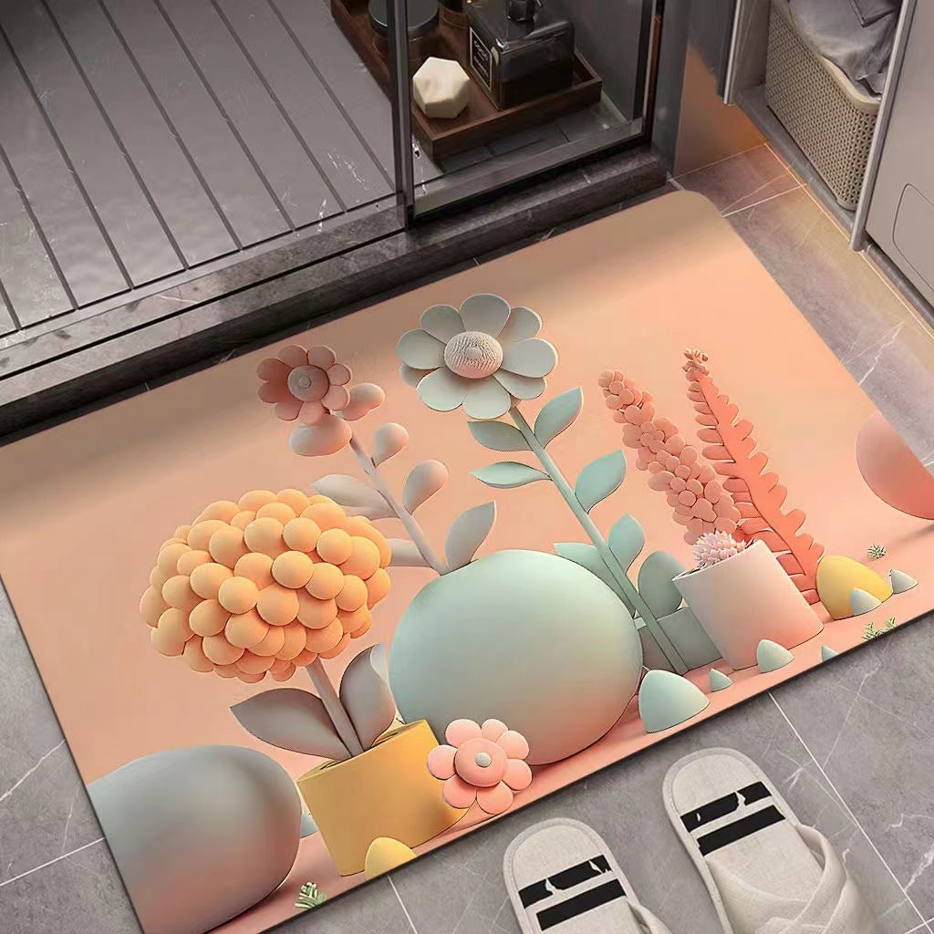 3D Textured Floral Mat | High & Bury