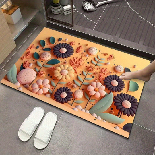 3D Textured Floral Mat | High & Bury