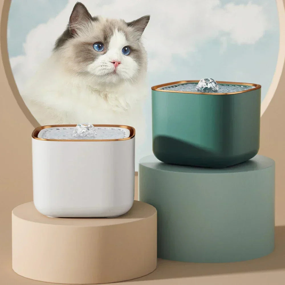 3L PP Plastic Pet Water Fountain, 24V USB, 17.9 x 17.9 x 13 cm, view 2