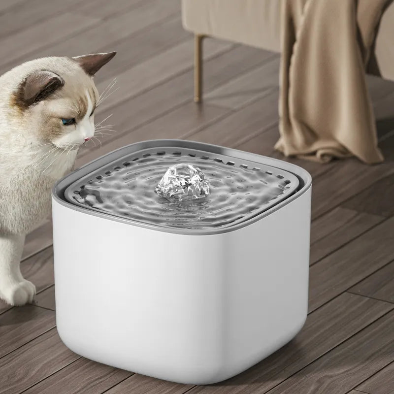 3L PP Plastic Pet Water Fountain, 24V USB, 17.9 x 17.9 x 13 cm, view 6