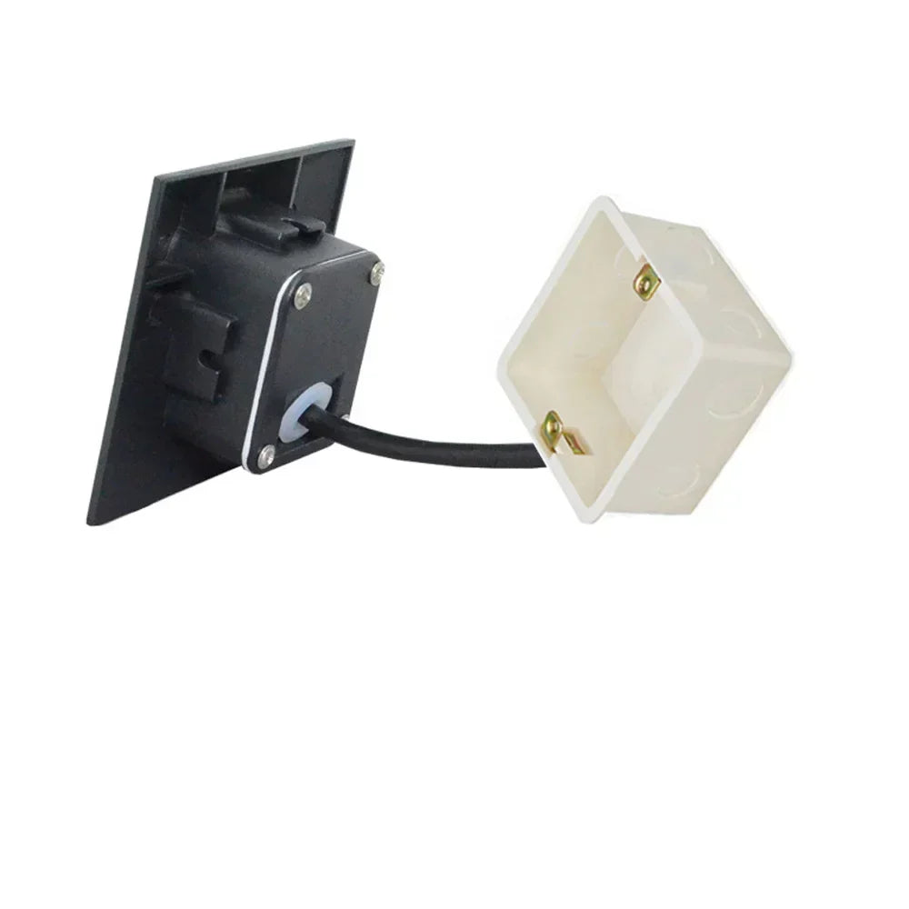3W Aluminium Recessed LED Step Wall Light, 85 × 85mm, AC100–240V, view 3