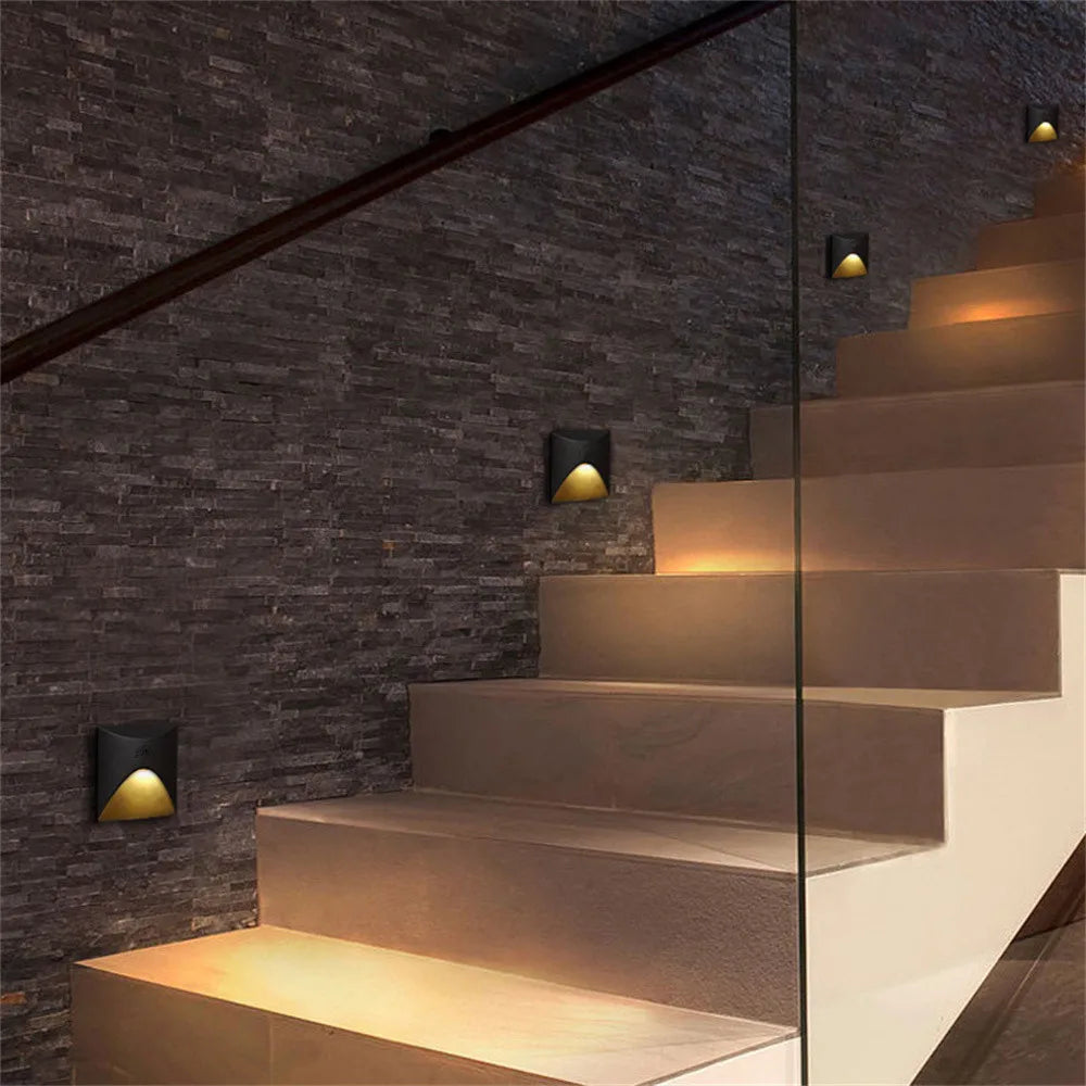 3W Aluminium Recessed LED Step Wall Light, 85 × 85mm, AC100–240V, view 6