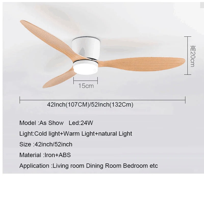42 and 52 Inch Ceiling Fan with DC Motor, Remote, Reversible Blades, view 11