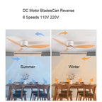 42 and 52 Inch Ceiling Fan with DC Motor, Remote, Reversible Blades, view 3