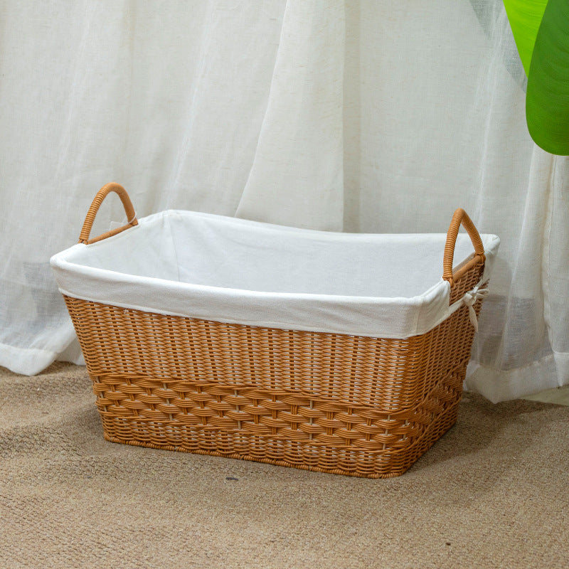 Braided Storage Basket with Removable Inner Lining | High & Bury
