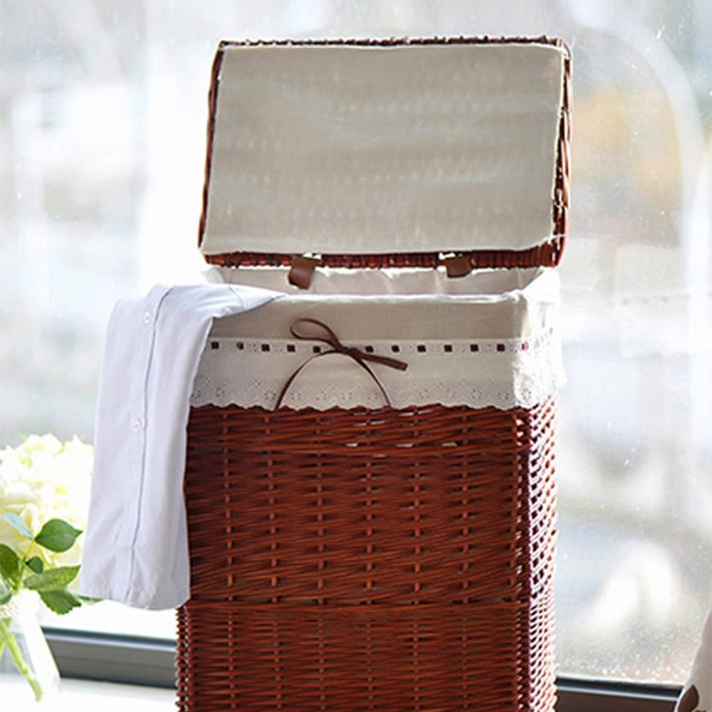 High-Quality Laundry Basket with Elegant Fabric Lining | High & Bury