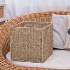 Functional Storage Basket with Natural Weave Pattern | High & Bury