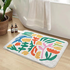 Luxurious Floral Design Bath Mat | High & Bury
