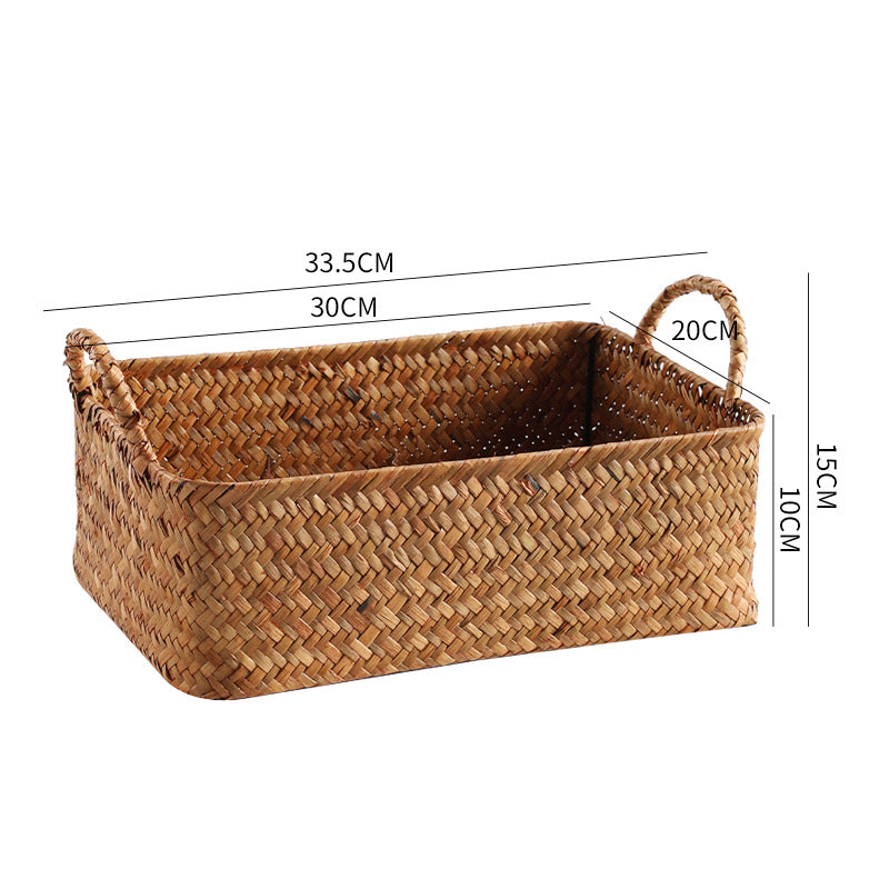 Handwoven Decorative Storage Basket Orange | High & Bury