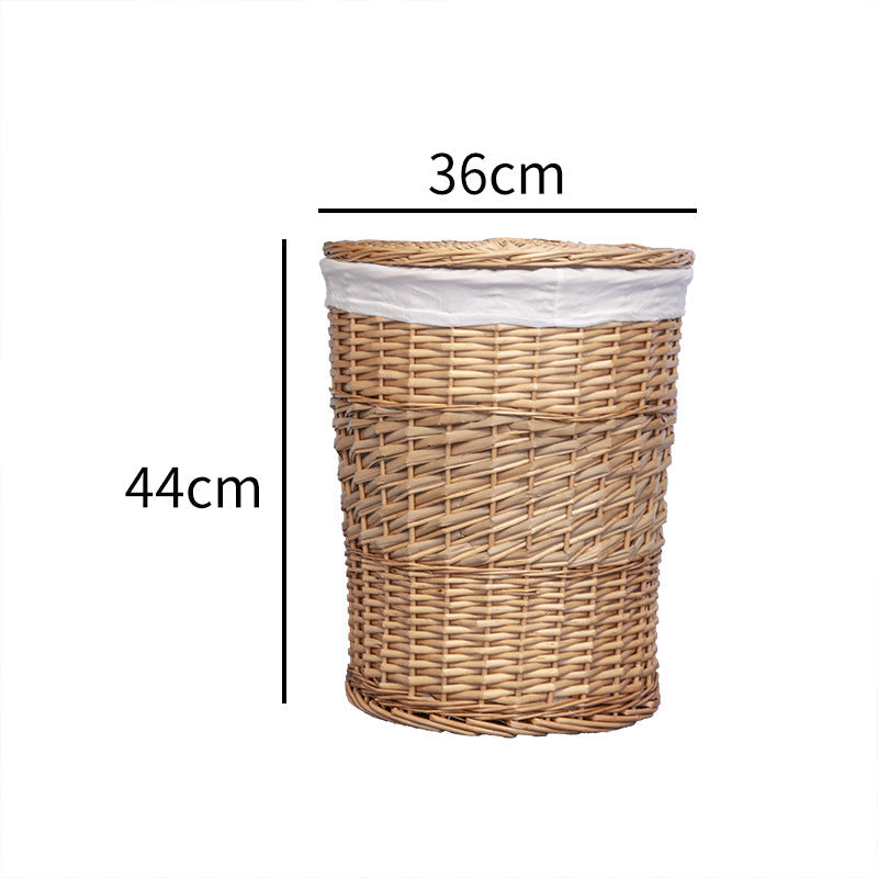High-Quality Round Laundry Basket with Lid | High & Bury