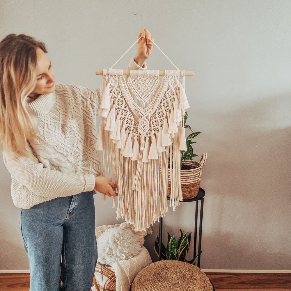 Elegant Macrame Wall Hanging in Bohemian Style | High & Bury