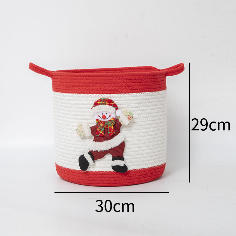 Decorative Storage Basket with Christmas Motif | High & Bury