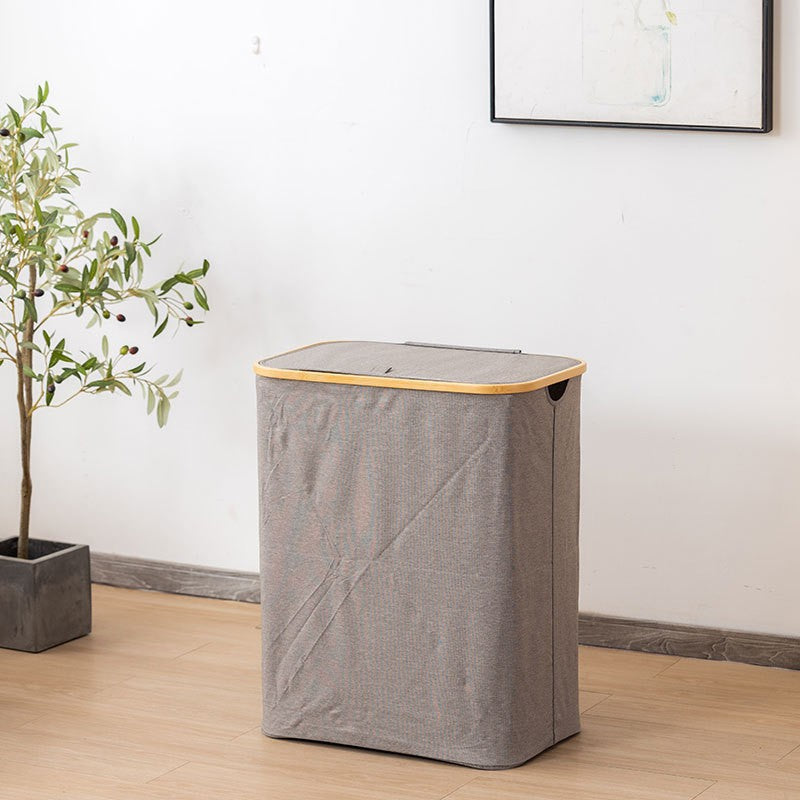High-Quality Laundry Container with Practical and Modern Bamboo Lid | High & Bury