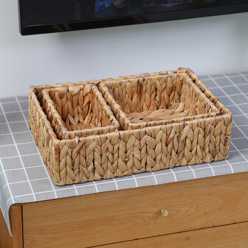 Storage Basket Green Woven Natural Fiber Soft Textile | High & Bury
